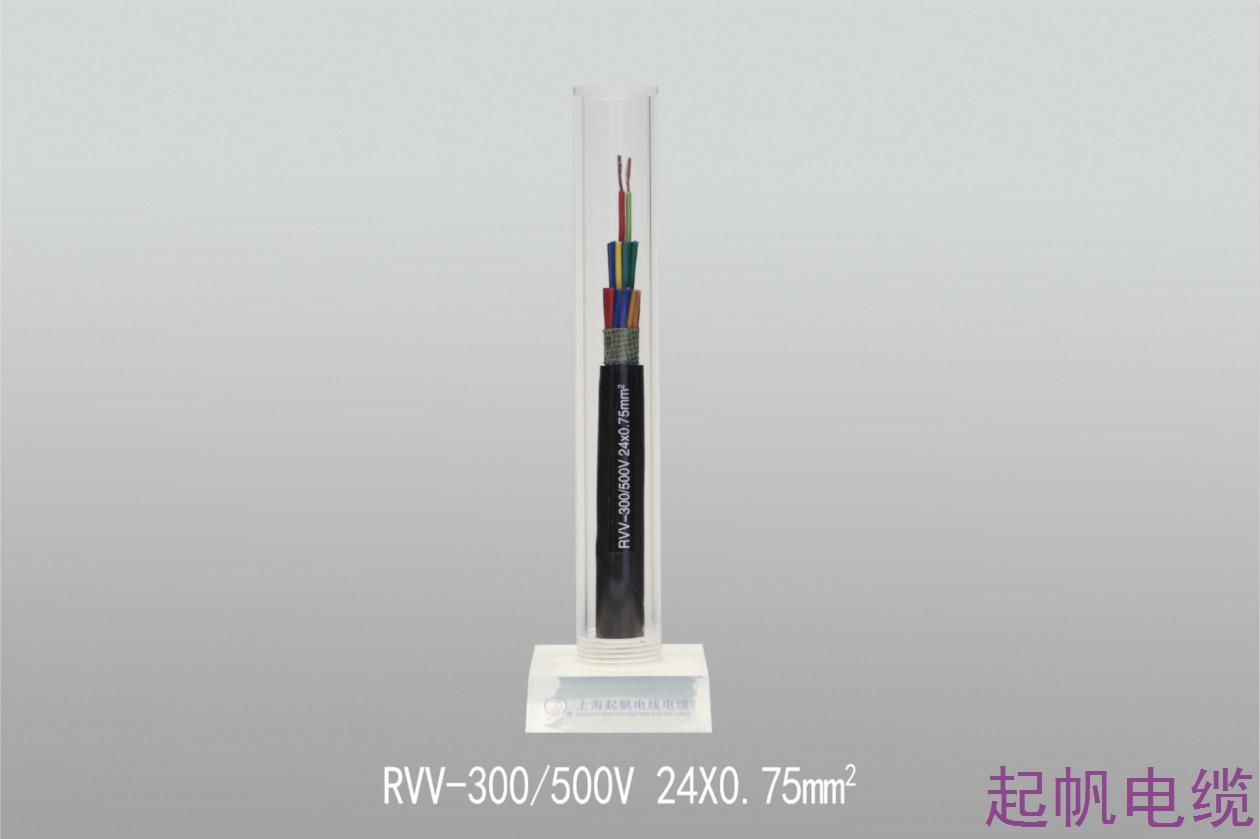 聚氯乙稀绝缘聚氯乙稀护套软电缆RVV-300 500V 24X0.75mm2